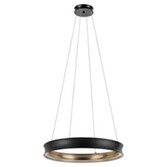 Photograph: Kichler Larousse Black And Brass Medium Dimmable Led Ring Pendant Light - 3000K