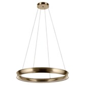 Photograph: Kichler Larousse Champagne Bronze Large Dimmable Led Ring Pendant Light - 3000K