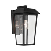 Photograph: Kichler Mathus Black Small Downward Facing Outdoor Wall Lantern - IP44