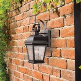 Photograph: Kichler Mount Vernon Small Olde Bronze Finish Outdoor Wall Lantern Complete With Clear Seedy Glass - IP44