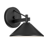Photograph: Kichler Ripley Small Black Downward Facing Led Outdoor Wall Light - IP44 - 3000K - Bat Friendly