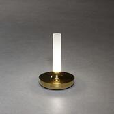 Photograph: Konstsmide Biarritz Gold Outdoor Portable Usb Table Lamp With Frosted Glass - IP54 - 1800K/3000K/4000K