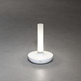 Photograph: Konstsmide Biarritz White Outdoor Portable Usb Table Lamp With Frosted Glass - IP54 - 1800K/3000K/4000K