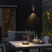 Photograph: Konstsmide Crotone Black Cylindrical Usb Portable Outdoor Table Lamp - IP54 - 2700K/3000K