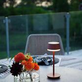 Photograph: Konstsmide Lyon Usb Outdoor Portable Table Lamp In Terracota Finish - IP54 - 2700K/3000K/4000K+RGB