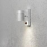 Photograph: Konstsmide Modena Galvanised Downward Facing Exterior Wall Light Complete With Pir