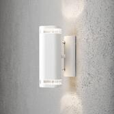 Photograph: Konstsmide Modena Matt White Up And Down Exterior Wall Light