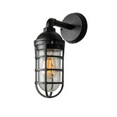 Photograph: Konstsmide Olbia Matt Black Caged Outdoor Wall Light - IP44