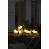 Photograph: Konstsmide Outdoor 5 Piece Moose Set (13cm Each) In Warm White Complete With Transformer