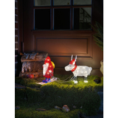 Photograph: Konstsmide Outdoor Acrylic Santa (23.5cm) And Reindeer (24.5cm) Complete With Transformer