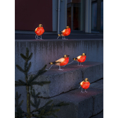 Photograph: Konstsmide Outdoor Five Pice Bullfinch Bird Set (12cm Each) In Warm White Complete With Transformer