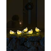 Photograph: Konstsmide Outdoor Five Pice Yellow Tit Bird Set (10cm Each) In Warm White Complete With Transformer