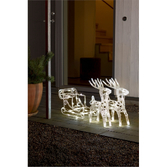 Photograph: Konstsmide Outdoor Reindeers With Sleigh Twinkling And Static In Warm White Complete With Transformer