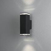 Photograph: Konstsmide Pollux Matt Black Up And Down Exterior Wall Light