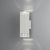 Photograph: Konstsmide Pollux Matt White Up And Down Large Exterior Wall Light