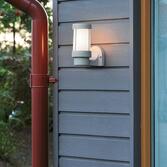 Photograph: Konstsmide Siena Grey Exterior Wall Light Complete With Opal Acrylic Lens