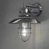 Photograph: Konstsmide Sorrento Stainless Steel Exterior Wall Light Complete With Clear Glass