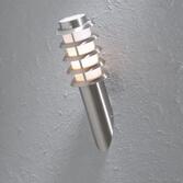 Photograph: Konstsmide Trento Stainless Steel Exterior Wall Light Complete With Opal Acrylic Lens