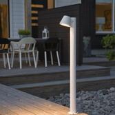 Photograph: Konstsmide Trieste Matt White Exterior Post Light