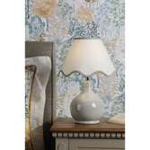 Photograph: Laura Ashley Bramhope Table Lamp Grey Ceramic With Shade