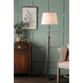 Photograph: Laura Ashley Burdale Adjustable Floor Lamp In Dark Wood - Base Only - LA3756225-Q