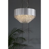 Photograph: Laura Ashley Carrington 5 Light Crystal Pendant Complete With Grey Shade