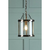 Photograph: Laura Ashley Harrington Single Pendant In Antique Brass Complete With Clear Glass - LA3756217-Q