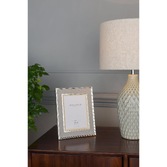 Photograph: Laura Ashley Harrison Photo Frame Pale Charcoal Linen With Silver Detail - 5x7