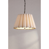 Photograph: Laura Ashley Holwell 2 Light Vintage Antique Bronze Pendant Light Complete With Natural linen Scalloped Shade