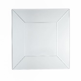 Photograph: Laura Ashley LA3306484-Q Gatsby Square Mirror With Bevelled Detail Edging