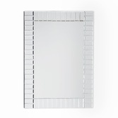 Photograph: Laura Ashley LA3535494-Q Capri Small Rectangular Mirror With Bevelled Detail Edging