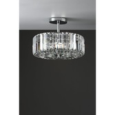 Photograph: Laura Ashley LA3621343-Q Fernhurst Polished Chrome & Crystal 3 Light Semi Flush Ceiling Light