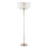 Photograph: Laura Ashley LA3622148-Q Sorrento Antique Brass 3 Light Floor Lamp Complete With Ivory Linen Shade And Switch