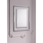 Photograph: Laura Ashley LA3637735-Q Evie Rectangular Mirror With Clear Glass Border & Mirrored Trim