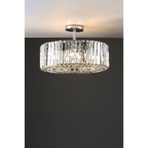 Photograph: Laura Ashley LA3649007-Q Fernhurst Polished Chrome & Crystal 4 Light Semi Flush Ceiling Light