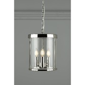 Photograph: Laura Ashley LA3650354-Q Selbourne Polished Nickel 3 Light Lantern Pendant