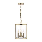 Photograph: Laura Ashley LA3675409-Q Selbourne Antique Brass 3 Light Lantern Pendant