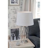 Photograph: Laura Ashley LA3688858-Q Beckworth Polished Nickel & Glass Large Table Lamp - Base Only