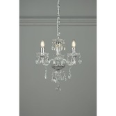 Photograph: Laura Ashley LA3691062-Q Harriet Polished Chrome 3 Light Crystal Chandelier