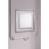 Photograph: Laura Ashley LA3691931-Q Evie Square Mirror With Clear Glass Border & Mirrored Trim