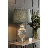 Photograph: Laura Ashley LA3702772-Q Meredith Polished Chrome & Ribbed Glass Large Urn Table Lamp - Base Only