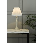 Photograph: Laura Ashley LA3702783-Q Ellis Satin Grey & Crystal Table Lamp Complete With Grey Cotton Shade