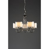 Photograph: Laura Ashley LA3703637-Q Southwell Polished Nickel 5 Light Chandelier Complete With Opal Glasses