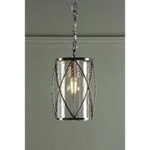 Photograph: Laura Ashley LA3707566-Q Beckworth 1 Light Polished Nickel & Glass Lantern Style Pendant