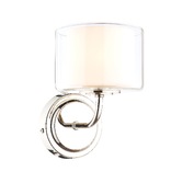 Photograph: Laura Ashley LA3724955-Q Southwell Polished Nickel Single Wall Light Complete With Opal Glass