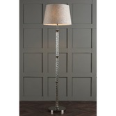 Photograph: Laura Ashley LA3724989-Q Louis Polished Nickel & Twisted Glass Floor Lamp - Base Only