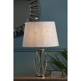 Photograph: Laura Ashley LA3725834-Q Beckworth Polished Nickel & Glass Small Table Lamp - Base Only