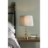 Photograph: Laura Ashley LA3730931-Q Selby Antique Brass & Amber Glass Small Table Lamp - Base Only