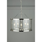 Photograph: Laura Ashley LA3732127-Q Harrington Polished Nickel & Clear Glass 5 Light Lantern Pendant