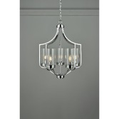 Photograph: Laura Ashley LA3732578-Q Joseph Polished Chrome 5 Light Pendant With Clear Glass Shades